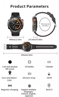 Imagem do 2025 novo para xiaomi ios ultra gps relógio inteligente 10atm à prova dwaterproof água embutido banda dupla gnss bússola esporte militar masculino nadar pulseira