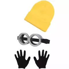 Miniso cosplay fantasia traje disfarce para adultos crianças gorro amarelo luvas elásticas steampunk óculos festa de halloween traje - Wolf Magazine