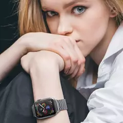 Pulseira de metal para Apple Watch, pulseira de aço inoxidável, pulseira para iWatch Series 7, 6, 5, 4, SE2, 9, 8 Ultra, 44mm, 40mm, 45mm, 41 milímetros, 42 milímetros, 49 milímetros - comprar online