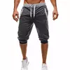 Shorts de praia de algodão preto masculino, bermudas de suor casual masculino, roupas clássicas, moda verão, novo 2023