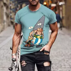 T-shirt Anime 3D Asterix e Obelix para homens e mulheres, Tops de manga curta, T-shirt, Cartoon Streetwear, Roupa infantil, moda - Wolf Magazine
