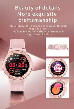 MELANDA-Sport Smart Watch para Mulheres, Chamada Bluetooth, IP68 Impermeável, Rastreador De Fitness, Monitoramento De Saúde, IOS, Android, MK60
