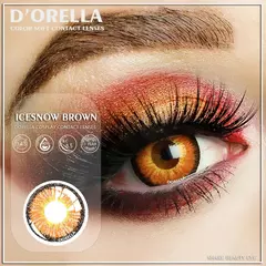 D'ORELLA 1 Pair Cosplay Contact Lenses Multicolored Contact Lenses Anime Lenses Halloween Makeup Eye Yellow Lenses Color Leneses