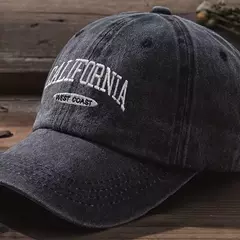 Boné de beisebol retrô vintage de algodão masculino feminino denim letras bordadas chapéu de algodão macio bonés casuais retrô unissex chapéus - loja online