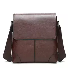 Bolsa crossbody impermeável para homens, cor sólida, grande capacidade, pasta portátil, armazenamento de couro PU, sacos de ombro, meninos - comprar online