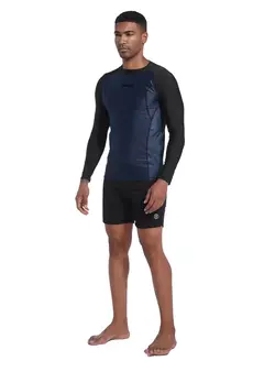 Manga comprida masculina Rash Guard Swimwear, camiseta de Surf seca rápida, camisa apertada de mergulho, roupas de ginástica, proteção UV50 +, azul, nadar, 2023 na internet