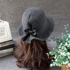 Chapéu de lã de bowknot vintage feminino, Fedoras para senhoras, cúpula de feltro para casamento Igreja Jazz, boné feminino elegante, outono e inverno