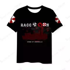Anime Game Resident Evil 3D Print T-shirt para homens e mulheres, tops de manga curta Hip Hop, camiseta infantil, roupas de verão, moda - Wolf Magazine