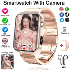 2025 novo relógio inteligente das mulheres dos homens câmera tirar fotos gravar vídeo monitor de saúde esportes fitness à prova dwaterproof água bt chamada smartwatch - Wolf Magazine