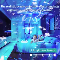 Ocean LED Light Projector for Bedroom, Projeção de parede subaquática rotativa, Lâmpada 3D, Stereo, Star Galaxy, Sky, Wave Color, Kids 'Presentes - Wolf Magazine