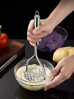 Masher De Imprensa De Lama De Aço Inoxidável Criativo, Purê De Suco, Triturador De Batatas, Ferramentas De Frutas Pusher, Gadget De Cozinha - Wolf Magazine