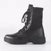 Botas táticas de deserto de couro antiderrapante leves masculinas, sapatos de caminhada altos, botas de combate ao ar livre, sapatos de trabalho