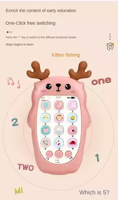 Telefone bilíngue mordedor brinquedos para bebê, música, brinquedo de voz, educação precoce, máquina de aprendizagem, eletrônica, presente infantil - loja online