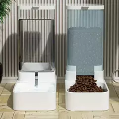 1pc/2pcs alimentador automático de água para cães/distribuidor de água, conjunto de dispensador de comida e água para cães de gravidade de plástico - Wolf Magazine