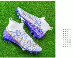 Botas longas de futebol para homens, grama infantil, TF, FG Training Soccer Shoes, tênis esportivos profissionais, tênis de futebol ao ar livre - loja online