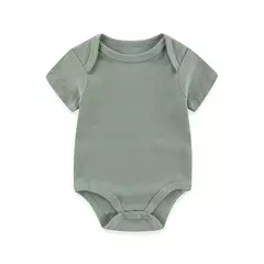 Kiddiezoom-bodysuits macios unisex para bebê, Onesies sólidos para recém-nascidos, roupas infantis, 4 estações, 100% algodão, 0-12M, 1 pc na internet
