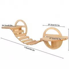 Prateleiras de escalada para gatos montadas na parede Casa para gatos Ponte para - comprar online