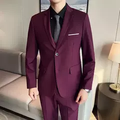 Terno de casamento casual de negócios masculino, conjunto de 3 peças, colete e calças masculinas bonitas de banquete, alta qualidade, nova moda, R$ 2020 - Wolf Magazine