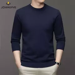 Suéter de manga comprida com gola alta masculino, top macio, quente e confortável com base, cor sólida, 7 cores - comprar online
