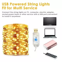 USB LED String Lights com controle remoto, lâmpadas, guirlandas de fadas, lâmpadas, 8 modos, casamento, Natal, feriado, ano novo, 5m, 10m, 20m, 30m - loja online