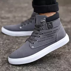 Imagem do Sapato retrô de skate plataforma masculino, bota casual com renda, top alto, versão coreana, nova moda, outono, 2022