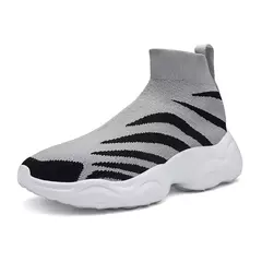 Imagem do Moda masculina sapatos casuais leves sapatos masculinos tênis de plataforma de renda tênis unissex meias sapatos zapatillas hombre