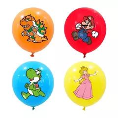 12 pçs super mary série balão mario bros luigi yoshi anime figuras balão brinquedos decoração partys suprimentos crianças presentes na internet