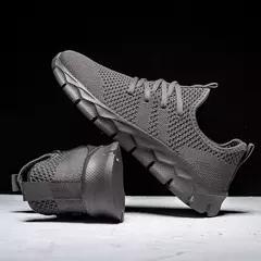 Sapatos esportivos casuais masculinos respirável verão luz sola macia conforto tênis de corrida ao ar livre moda estudante malha plus size tênis