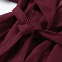 Elegante cinto cinza longo casaco de lã feminino gola único breasted casacos de rua feminino 2025 outono inverno nova senhora peacoat - loja online