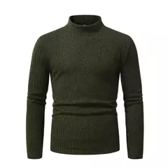 Pulôveres masculinos de malha com pescoço simulado, macacões quentes, moletom casual, casacos luxuosos, pull suéteres, outono, 2022 - Wolf Magazine