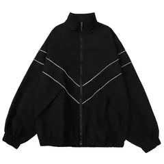 Jaqueta masculina e feminina Hip Hop Varsity, High Street, patchwork, bloco de cores, casacos blusão finos, jaquetas universitárias, primavera, outono, moda - Wolf Magazine