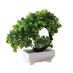 1pc plantas artificiais bonsai pequena árvore simulação plantas flores falsas mesa vaso ornamentos decoração para casa hotel jardim decoração na internet