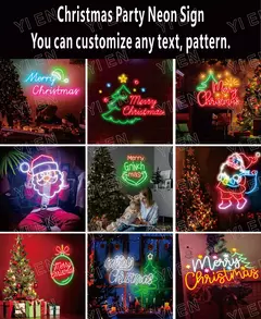Árvore de Natal LED Neon Sign Light Decoração do floco de neve Luzes personalizadas Decoração de festa - Wolf Magazine