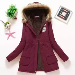 Imagem do Casaco fino acolchoado de algodão para mulheres, parkas com capuz casual, sobretudo quente acolchoado, outono e inverno, 2023, 2023, emboridery, novo