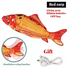 Brinquedo elétrico para gatos, brinquedo para animais de estimação, simulação de balanço de peixe, gatinho, dança, brinquedo engraçado, gatos, mastigar, suprimentos de jogo, carregamento usb - comprar online