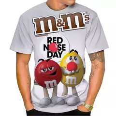M & m's-Feijão Chocolate Masculino e Feminino T-shirt Estampada em 3D, Casual, Gola Redonda, Manga Curta, Engraçado, Camiseta Infantil, Tops Fofos - Wolf Magazine