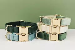 Coleira de cachorro ajustável de veludo, coleira e coleira de cachorro dourada, coleira de cachorro e conjunto de arnês para cães grandes e fortes
