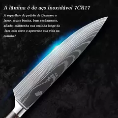 XITUO-Laser Damasco Padrão Facas de Cozinha Set, Faca Chef, Ultra-Sharp, Santoku, Cutelo, Corte, Utilidade, Fruta, 1-10pcs na internet
