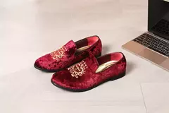 Sapatos de couro de camurça para homens, sapatos de casamento, sapatos baixos Oxford, mocassins bordados, tamanho grande, alta qualidade, designer, luxo, festa