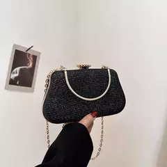 Imagem do Saco de noite luxuoso para mulheres, alto design, banquete de festa, saco de glitter para senhoras, embreagem do casamento, bolsa de ombro, bolsa de corrente, marca