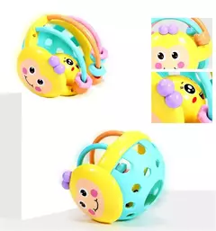Chocalhos educativos brinquedos para bebês, mordedor sensorial recém-nascido, jogos de desenvolvimento para bebês, 0, 6, 12 meses