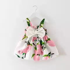 Vestido de verão com estampa de limão, vestidos infantis recém-nascidos, vestidos de batismo, vestido de aniversário princesa para bebê, 2024 - comprar online