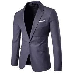Homens de negócios da moda blazers casuais terno fino ajuste noivo padrinho masculino ternos de casamento blazer jaquetas 9 cores XF001-B - loja online