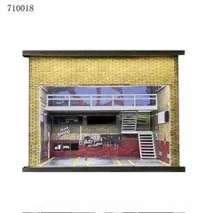 Gfan novo modelo escala 1:64 diorama carro garagem modelo com luzes led estacionamentos cidade diy modelo conjuntos coleção exibição presentes