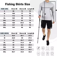 Camisa de pesca de manga comprida masculina, roupa de pesca com proteção UV camisa de secagem rápida para pesca de verão UPF 50