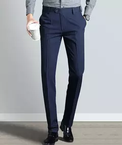 Calças de spandex clássicas masculinas, ternos cinza, calças de alfaiataria social, tecido formal, calças baratas, moda formal