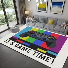 3d impressão gamer controlador padrão sala de estar tapetes antiderrapante cas - loja online