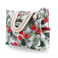 Bolsa casual listrada para mulheres, bolsa de ombro de grande capacidade, sacola de compras diárias, bolsa de praia para viagem escolar - Wolf Magazine