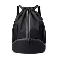 Mochila de cordão para homens e mulheres, Sacos Esportivos, Grande Capacidade Gym Bag, Compartimento de Sapatos, Bolso Molhado, Exterior - comprar online
