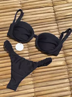 Conjunto de biquíni sexy push up para mulheres, maiô brasileiro, moda feminina, roupa de banho monocromática, moda praia brilhante, 2021 - loja online